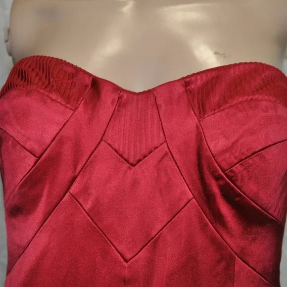Badgley Mischka | Dresses | Nwt Flawless Badgley Mischka Red Strapless Gown  Cocktail Dress | Poshmark